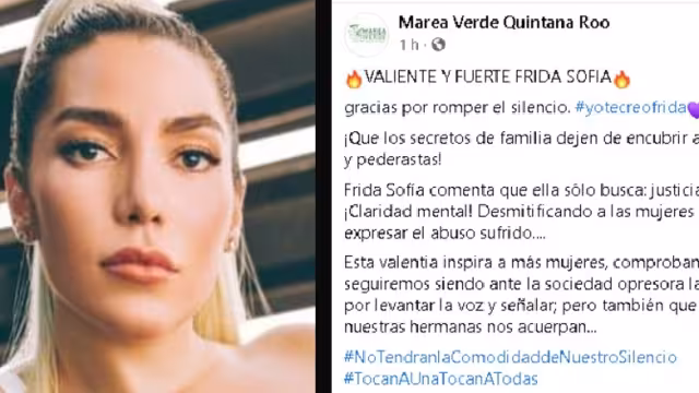 La comunidad Marea Verde Quintana Roo brindó apoyo a Frida Sofía tras su confesión