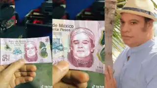 La cara de Juan Gabriel apareció en un billete de 50 pesos. Foto: Especial