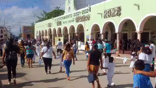 Los menores portaron sus cubrebocas durante el recorrido ante la contingencia sanitaria