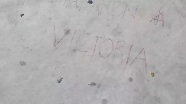 "Aquí murió Victoria", es lo que se lee junto a una pequeña ofrenda floral
