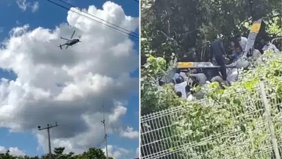 Un poblador de Centla grabó como la aeronave comenzó a girar sobre su eje y cayó al suelo Un poblador de Centla grabó como la aeronave comenzó a girar sobre su eje y cayó al suelo