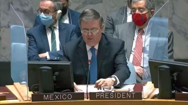 Ebrard encabeza debate sobre tráfico de armas en Consejo de Seguridad de la ONU