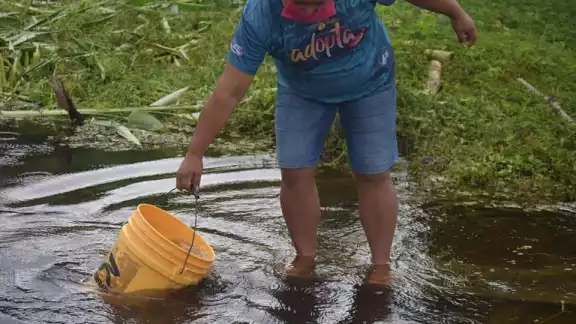 El agua que usan no es para consumo humano