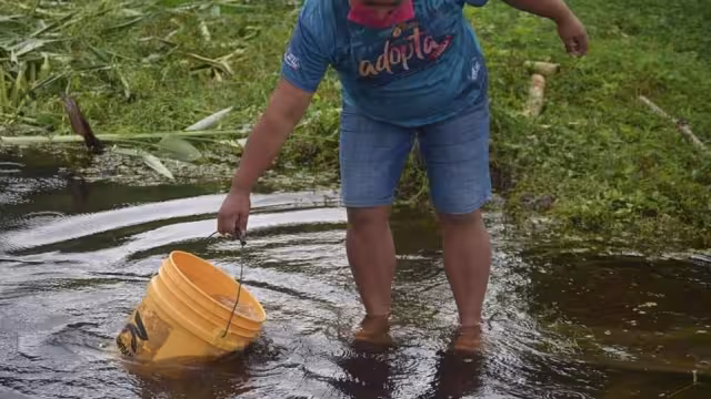 El agua que usan no es para consumo humano