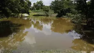 En esa misma comunidad, los habitantes tuvieron que romper una calle para drenar el agua que se e contaba estancada