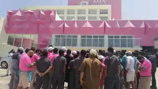 Trabajadores protestan contra el hotel Mía