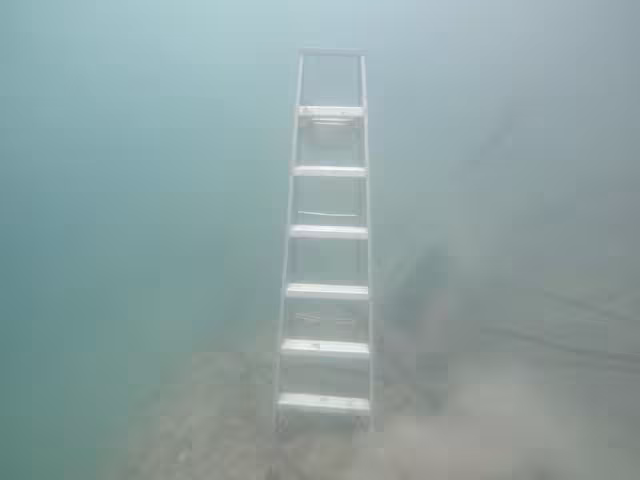 La escalera fue hallada por un buzo que limpiaba el cenote Zací en Valladolid