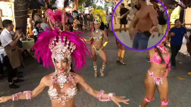 Pese a que el video dura 13 segundos muestra como el turista se robó el show