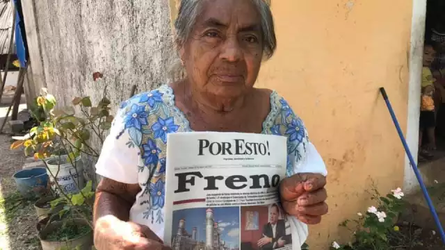 Martina Canché contó a Por Esto! que sus sobrinos le ayudan a estar informada sobre los otros pueblos de Yucatán