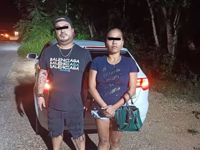 La detención de los ladrones se llevó a cabo en la carretera Chemax-Cobá donde se encontró al cachorro