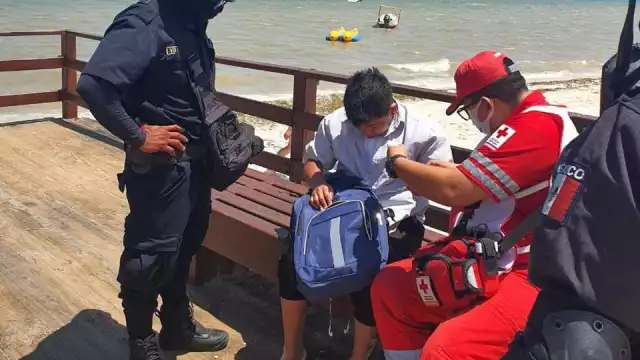 Socorristas llegaron hasta el “muelle de chocolate” donde se encontraba la joven