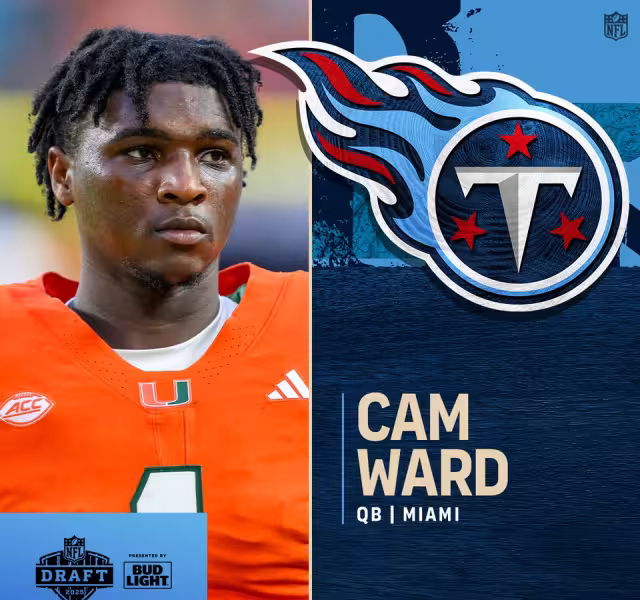 Cam Ward primera selección global del NFL Draft 2025