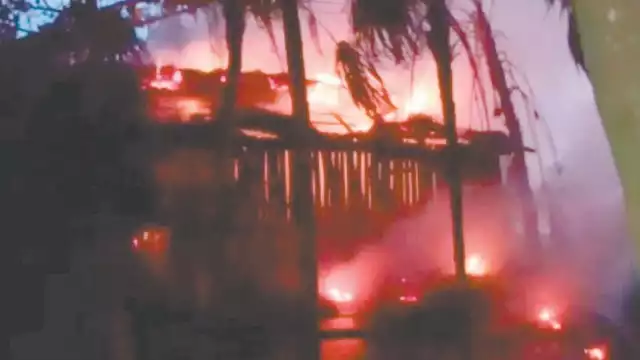 Así se vio el incendio en el hotel de Roberto Palazuelos