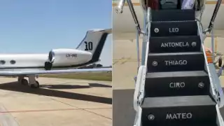 El presidente de Argentina viajó en el avión de Messi; estará 4 días en México