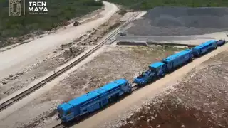 La maquinaria servirá para el Tramo 3 del Tren Maya