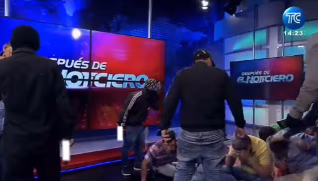 Así fue como se registró el ataque al noticiero en Ecuador