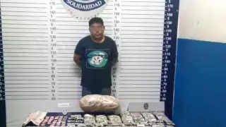 El sujeto tenía bastante droga en su poder en Playa del Carmen