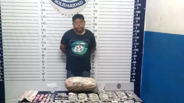 El sujeto tenía bastante droga en su poder en Playa del Carmen