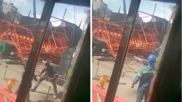 El hecho se registró a la altura de Periférico durante los trabajos de reconstrucción por lo que no se descartan constructores lesionados.