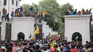 Personas ingresaron al palacio de Sri Lanka