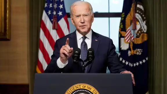Joe Biden, durante el anuncio