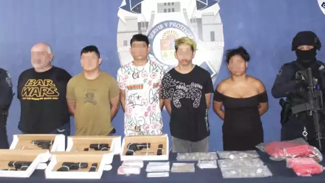 Detienen a presunto líder criminal con armas y droga en Cancún