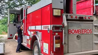 Bomberos de José María Morelos rescatan a un perro atrapado en un pozo seco