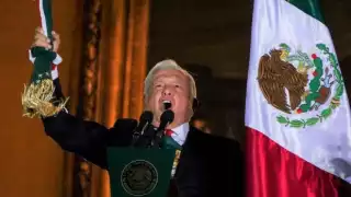 AMLO dio su cuarto Grito de Independencia desde Palacio Nacional.