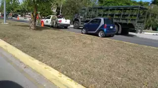 Los elementos castrenses no quisieron dar a conocer el motivo de la movilización y sólo informaron que se trata de un operativo de prevención