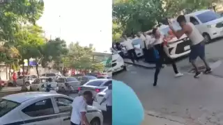   ¡Lucharán a dos de tres caídas, sin límite de tiempo! Captan a dos “viene, viene” peleando en el Ado de Cancún: VIDEO  