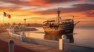 Ofrecía recorridos marítimos con historias de piratas, música y vistas de la ciudad amurallada.