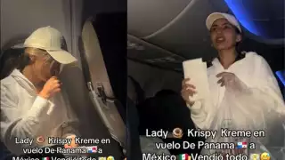 Joven se hace viral por vender donas Krispy Kreme durante un vuelo