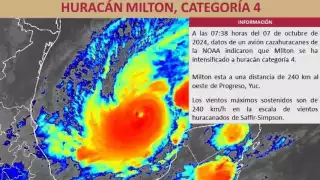 Milton se transforma en Huracán categoría 4: Alerta amarilla y naranja para Yucatán