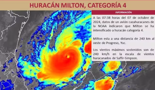 Alertan en Yucatán por Milton