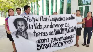 Ejidatarios de varias comunidades alzan la voz en el Centro Internacional de Congresos de Mérida