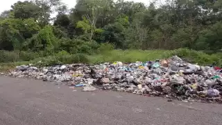 Denuncian basurero clandestino en Escárcega por poner en riesgo la salud pública