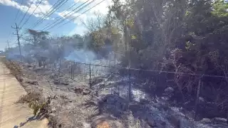 Un incendio de 200 metros cuadrados ocurrió cerca de la zona arqueológica de Xel-Há,