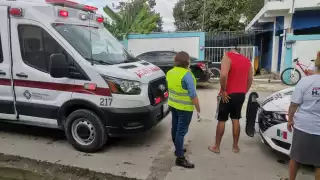 Fue atendido por personal del Sistema de Atención Médica de Urgencias (SAMU)