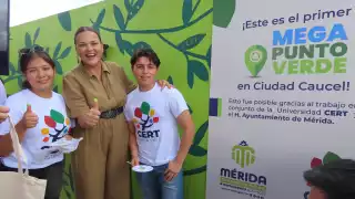 Cecilia Patrón presenta el nuevo punto verde para  promover el reciclaje en Mérida