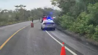 Choque entre camioneta y vehículo de la Guardia Nacional en Champotón deja  una lesionada