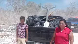 Multan con más de 19 mil pesos a dos personas por tirar basura en un terreno baldío en Kanasín