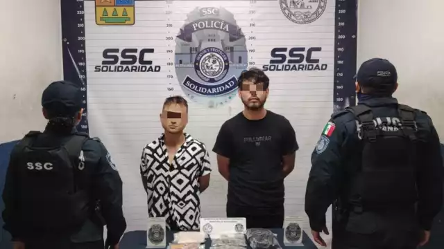 Arrestan a estadounidense y mexicano por posesión de drogas en Playa del Carmen