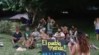 Ambientalistas mantienen plantón contra obra de Sedena en Bacalar