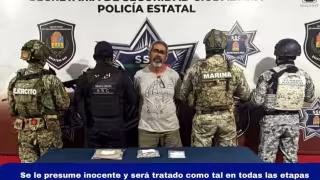 El detenido y los indicios fueron trasladados y puestos a disposición de la Fiscalía Especializada en Combate al Delito de Narcomenudeo.