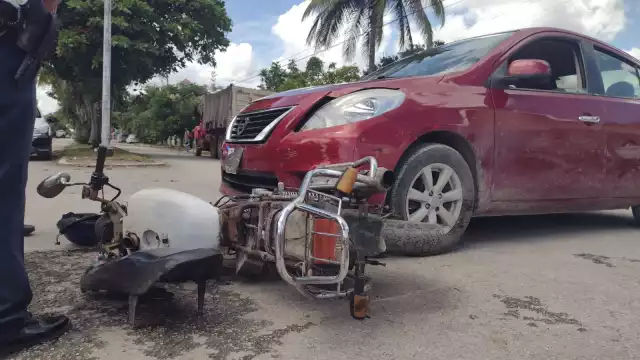 En el accidente solo se registró un herido pero no de gravedad y daños materiales