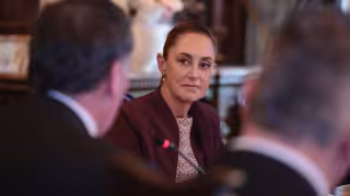 La presidenta Claudia Sheinbaum se reunió en Palacio Nacional con una delegación de Canadá encabezada por Dominic LeBlanc.