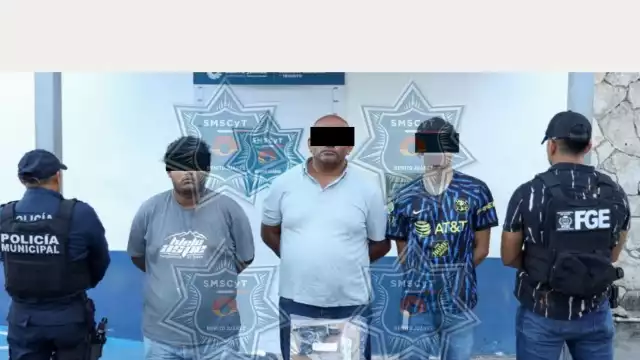 os detenidos fueron identificados como Brayan “N”, Jesús “N” y Alexis “N”