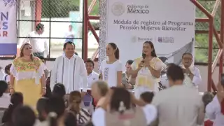 Este domingo se realizaron las inscripciones a la Pensión Bienestar en Conkal