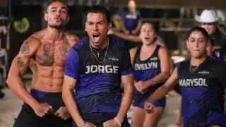 El equipo azul en Exatlón