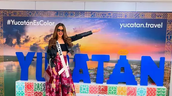 Miss Bolivia disfruta y presume de Yucatán Miss Bolivia disfruta y presume de Yucatán